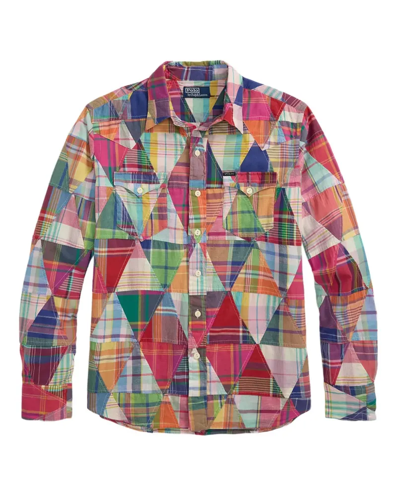 Ralph Lauren Hemd im Patchwork-Look - Rosa Rosa