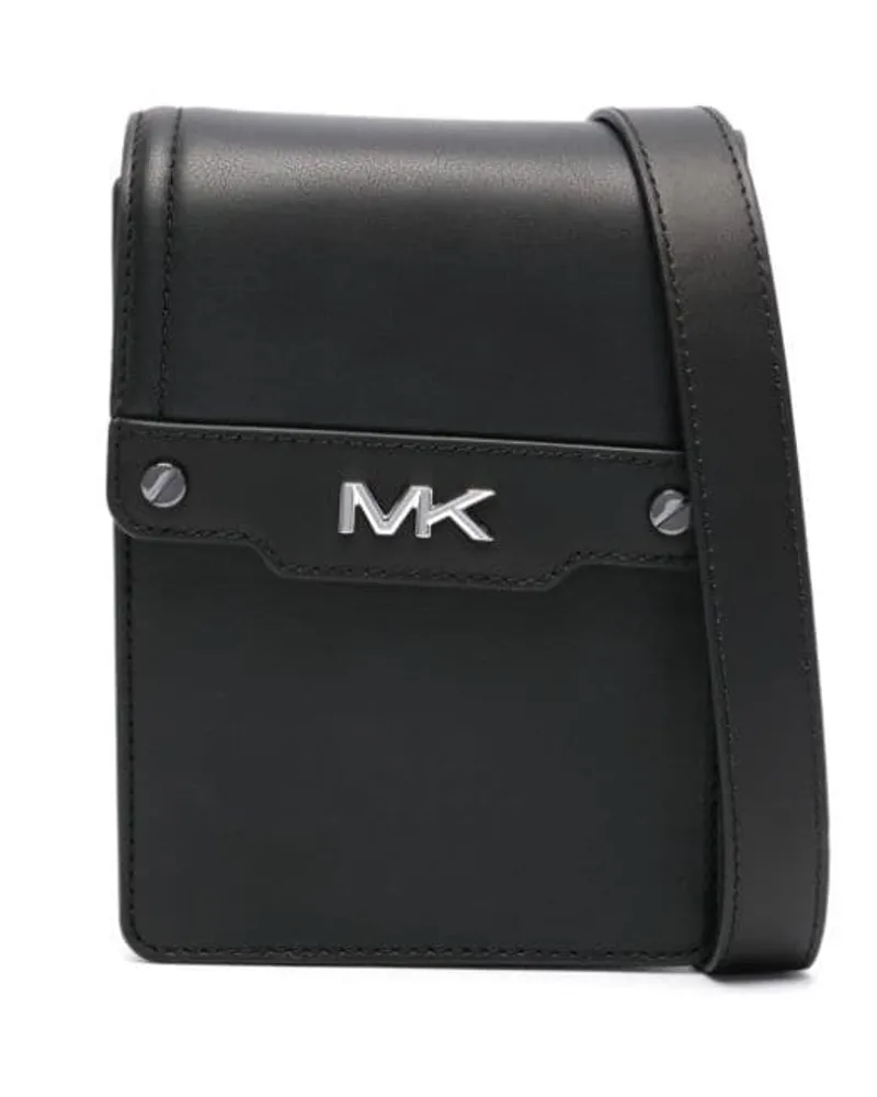 Michael Kors Kuriertasche mit Logo-Schild Schwarz