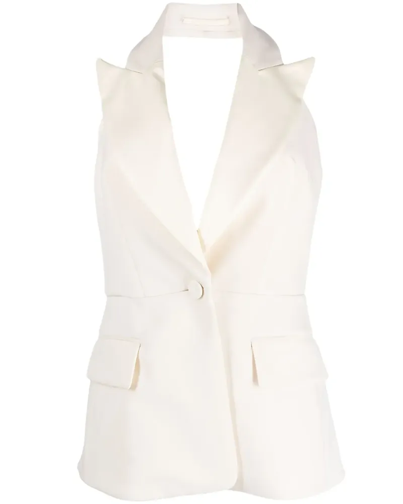 Max Mara Top im Blazer-Look - Nude Nude