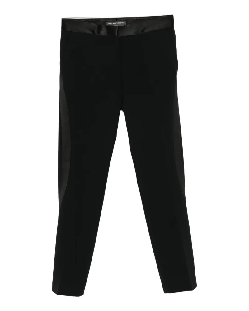 Ermanno Scervino Klassische Hose mit Satinbesatz - Schwarz Schwarz