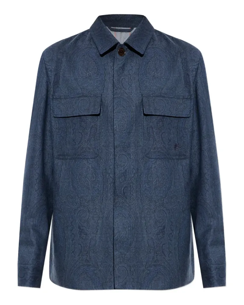 Etro paisley-pattern overshirt - Blau Blau