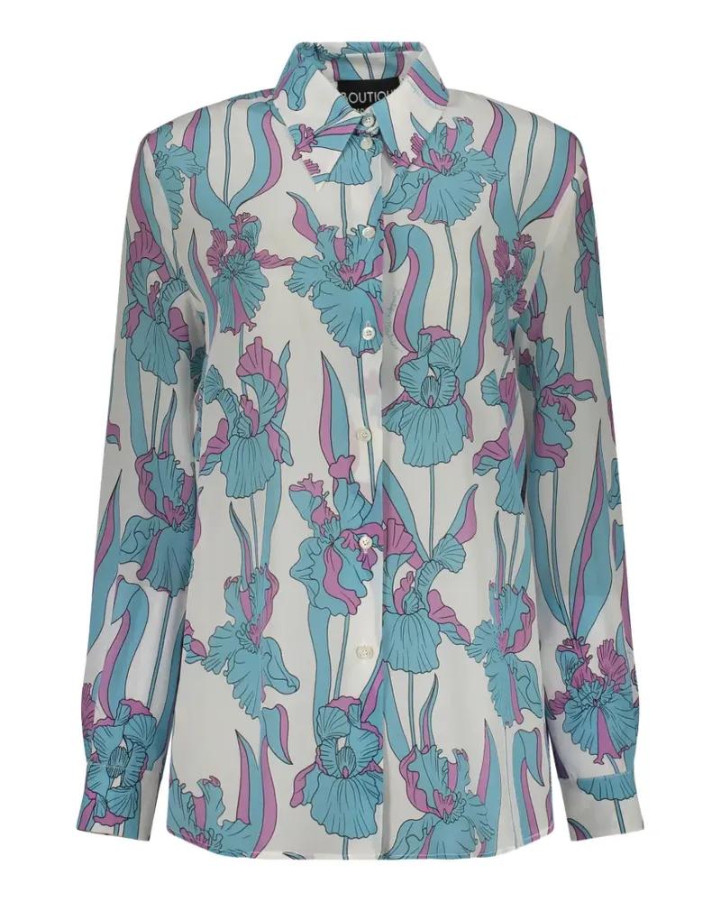 Moschino floral-print silk shirt - Weiß Weiß