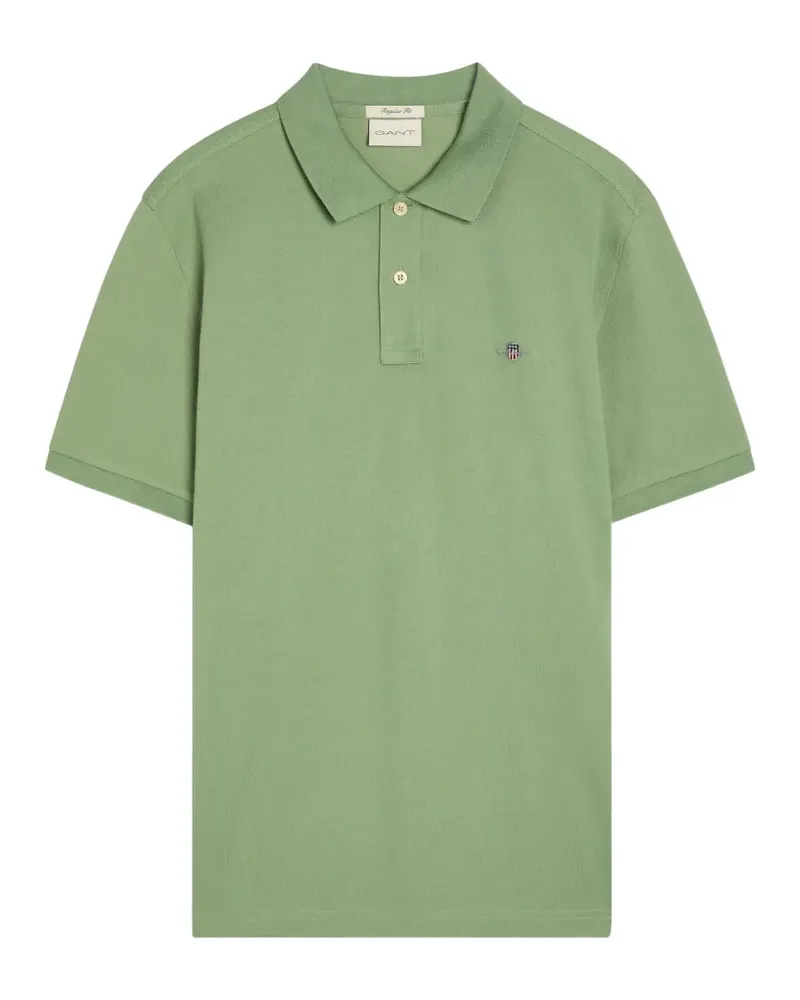 Gant Piqué-Poloshirt mit Logo-Stickerei - Grün Grün