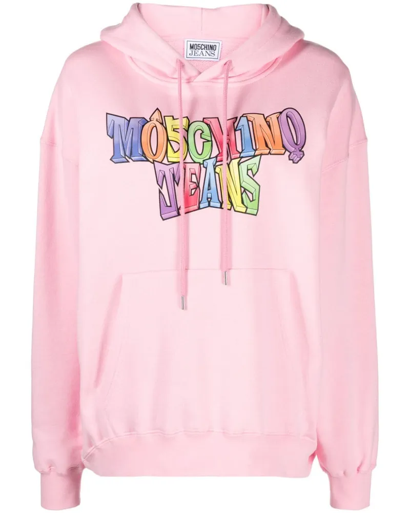 Moschino Hoodie mit Logo-Print - Rosa Rosa
