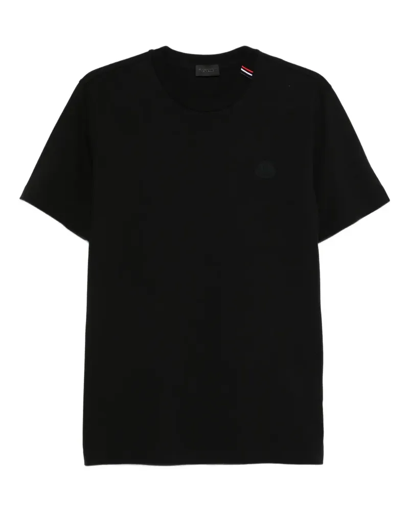 Moncler T-Shirt mit Streifendetail - Schwarz Schwarz