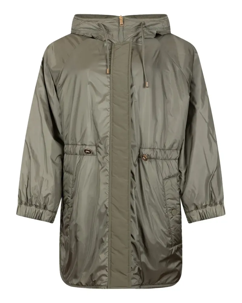 Max Mara hooded drawstring-waist coat - Grau Grau