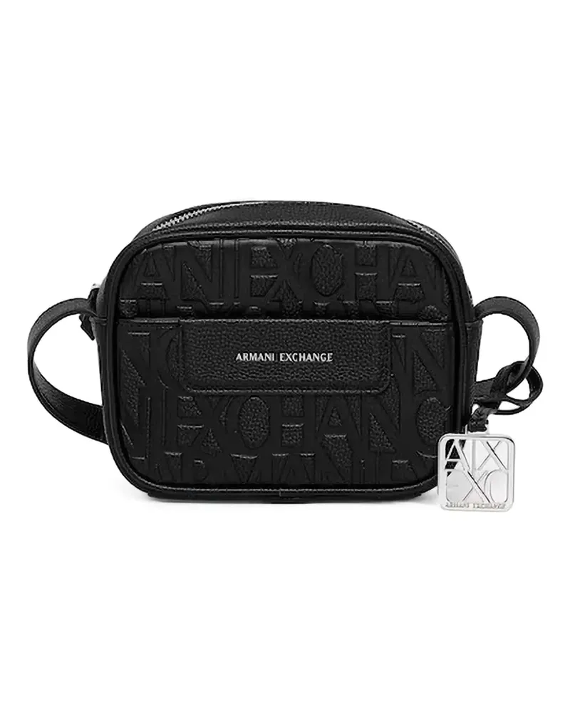 Armani Exchange Schultertasche mit Logo-Prägung - Schwarz Schwarz