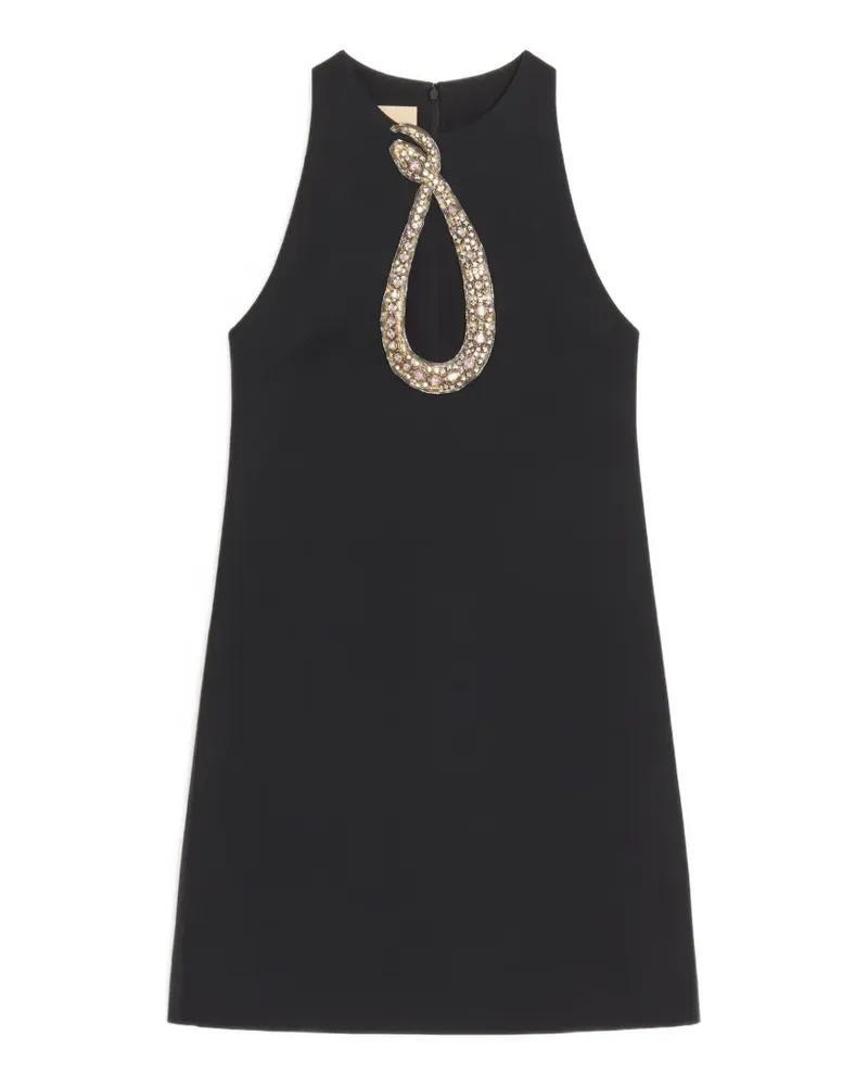 Valentino Garavani Besticktes Kleid aus Crêpe - Schwarz Schwarz