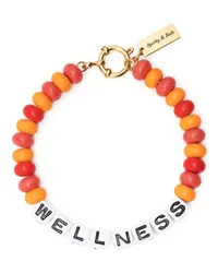 SPORTY & RICH Wellness Armband mit Perlen Orange