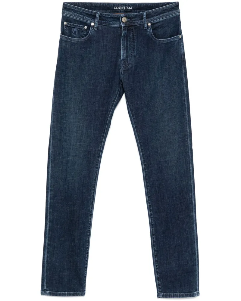 Corneliani Schmale Jeans - Blau Blau