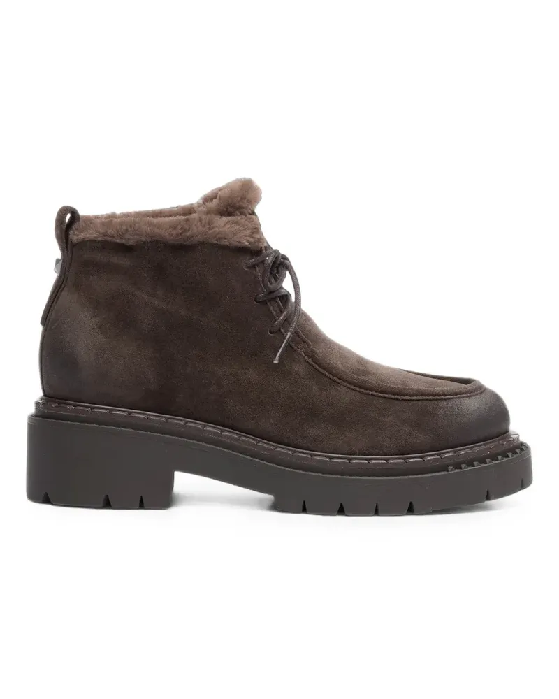ash Demi Stiefeletten mit Shearling-Besatz - Braun Braun