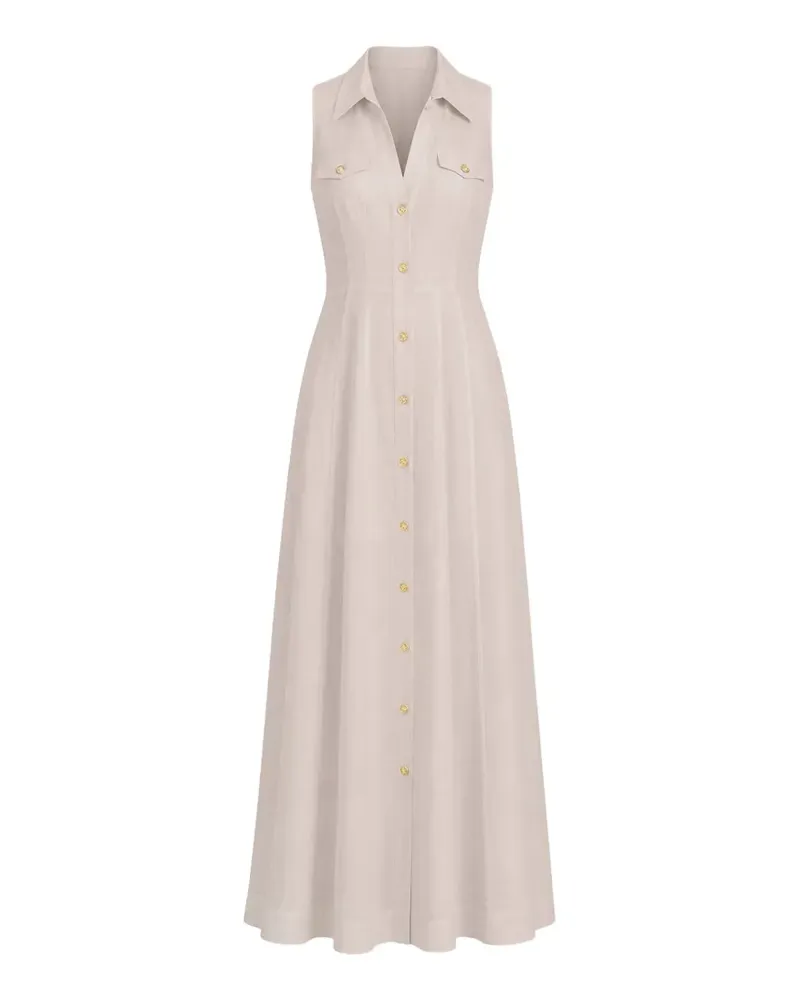 Alice + Olivia Kendall linen maxi dress - Nude Nude
