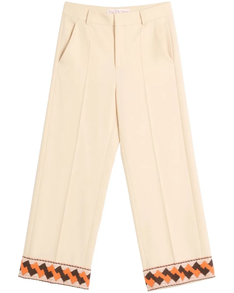 Valentino Garavani Hose mit Jacquard-Saum - Nude Nude