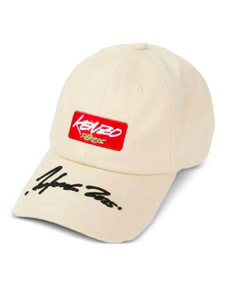 Kenzo Baseballkappe mit Logo-Patch - Weiß Weiß