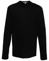 James Perse Klassisches Langarmshirt Schwarz