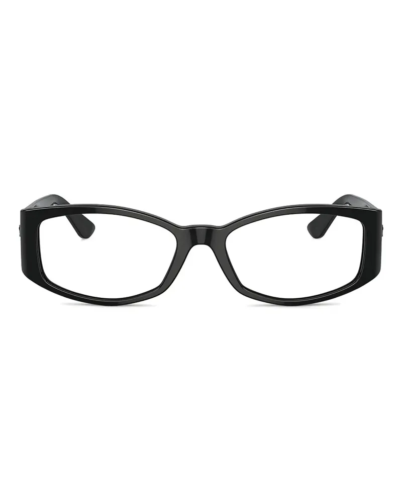 Versace Geometrische Brille - Schwarz Schwarz