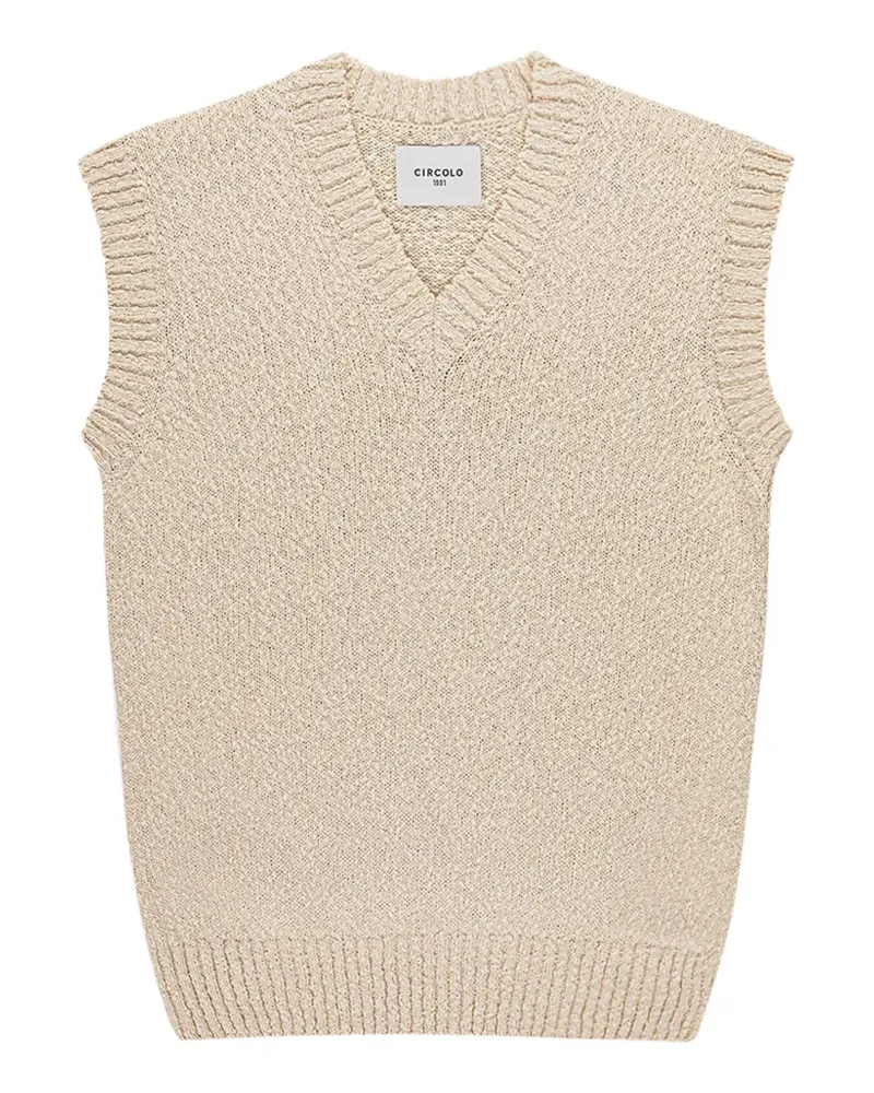 CIRCOLO 1901 Weste mit V-Ausschnitt - Nude Nude