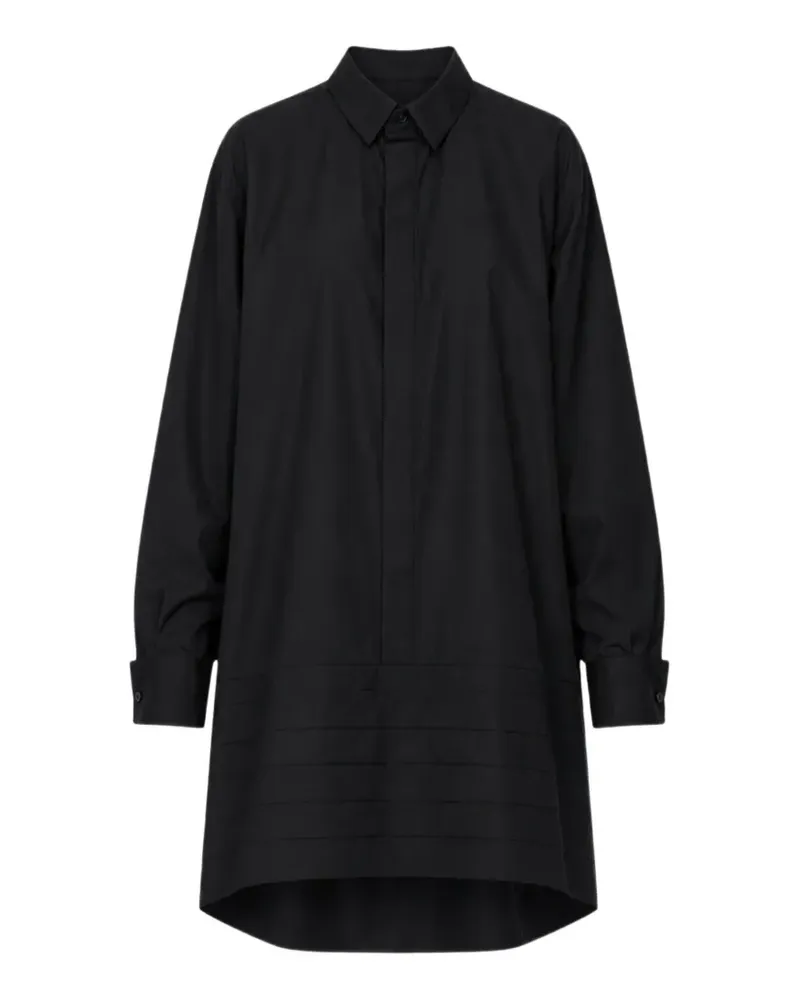 Sacai Hemdkleid mit Falten - Schwarz Schwarz
