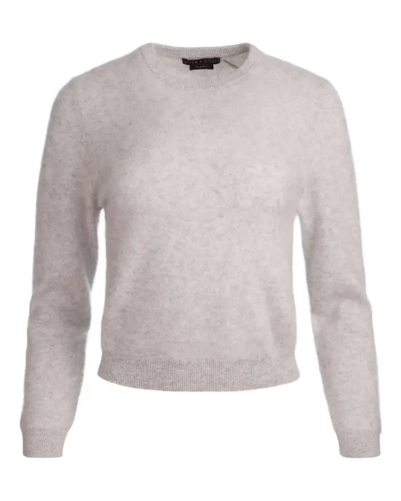 Alice + Olivia Carolee Pullover mit rundem Ausschnitt - Grau Grau