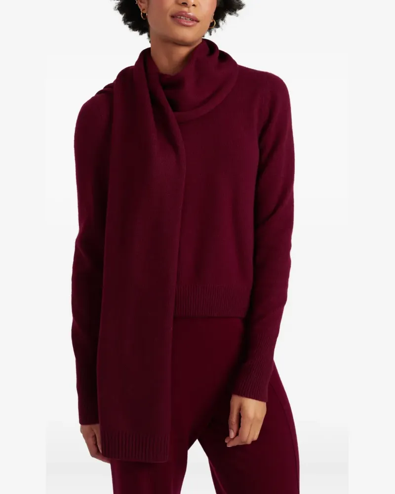 Chinti & Parker Schal mit geripptem Rand - Rot Rot