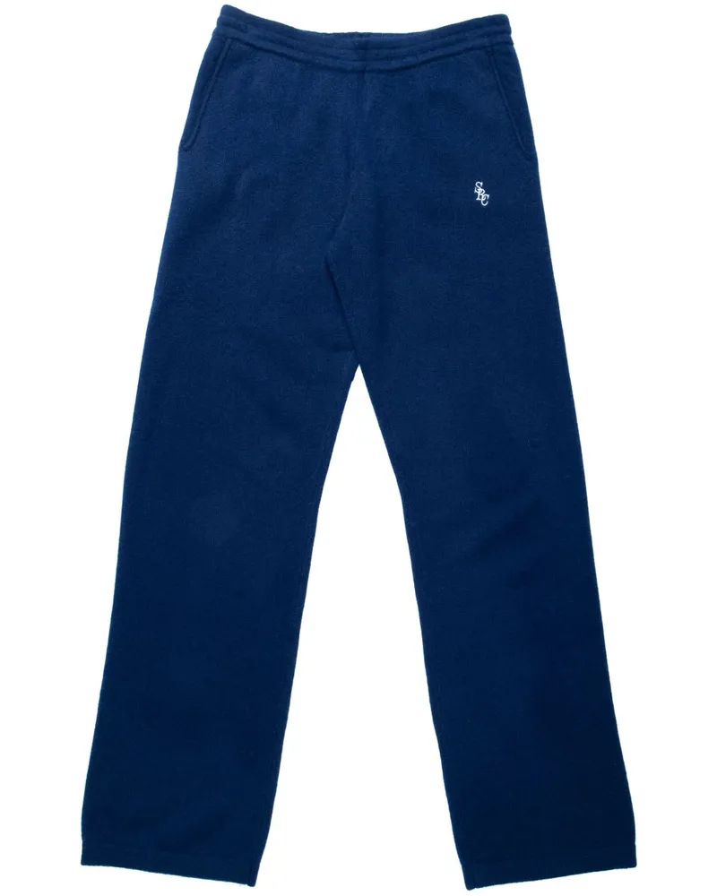 SPORTY & RICH Gestrickte Jogginghose - Blau Blau
