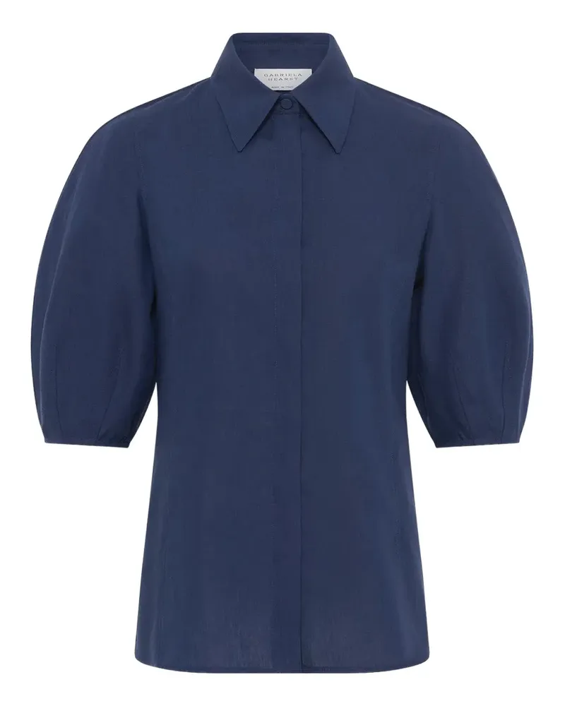 Gabriela Hearst Sansi Hemd mit Puffärmeln - Blau Blau