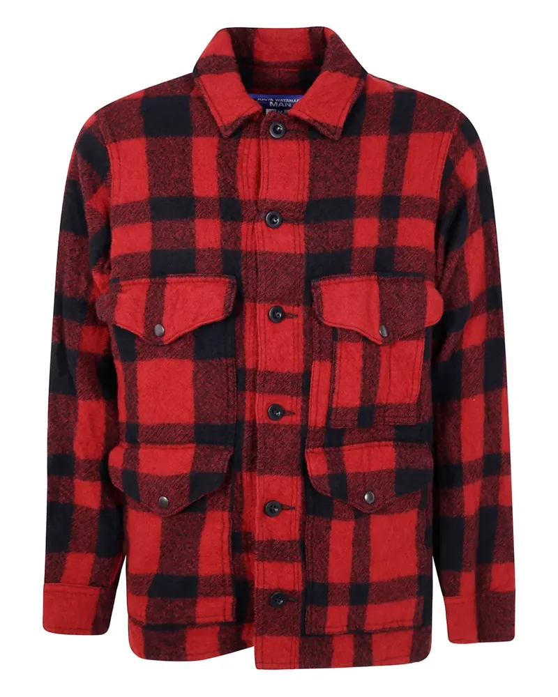 Junya Watanabe checked wool shirt jacket - Rot Rot
