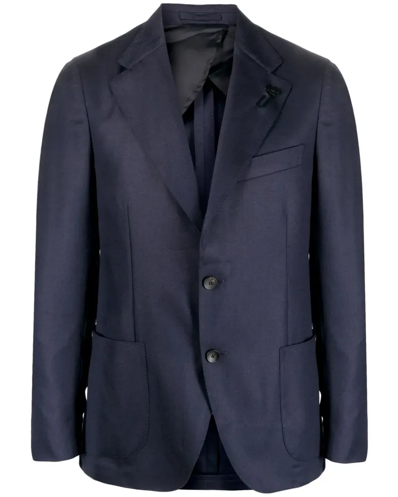LARDINI Einreihiges Sakko mit Anstecknadel - Blau Blau