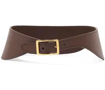 Round corset leather belt