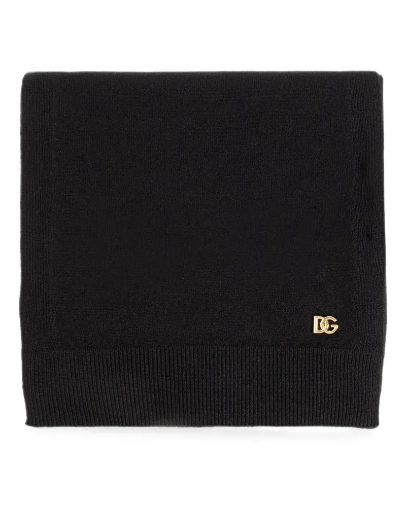 Dolce & Gabbana DG logo cashmere scarf - Schwarz Schwarz
