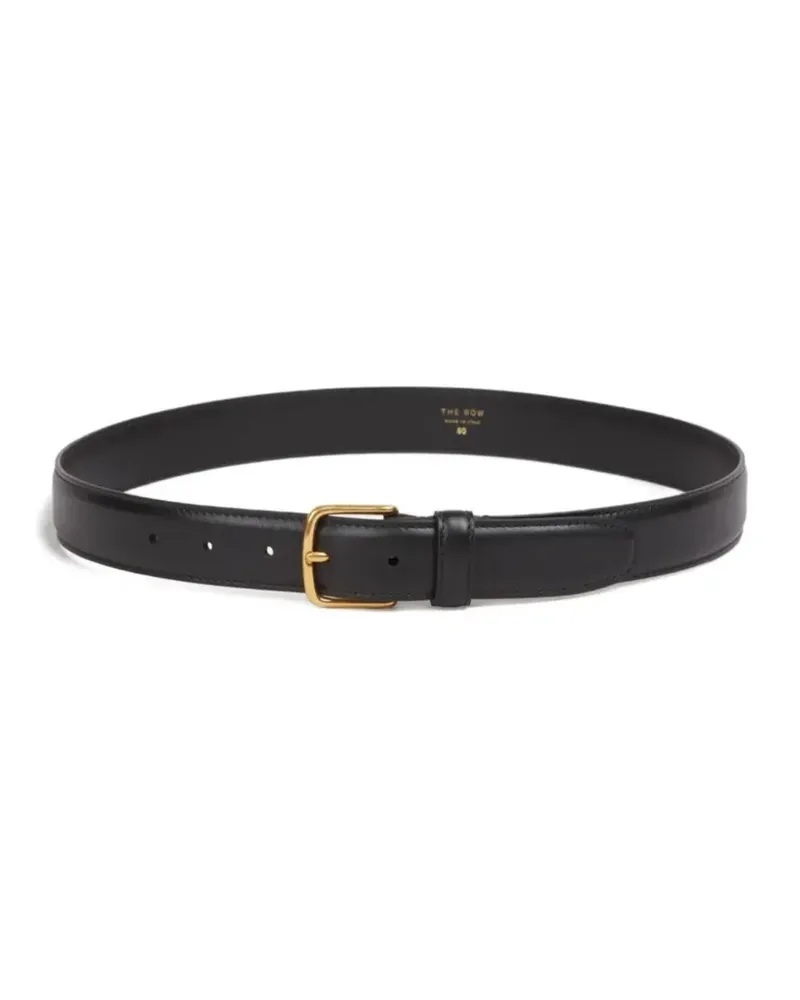 The Row smooth square buckle leather belt - Braun Braun