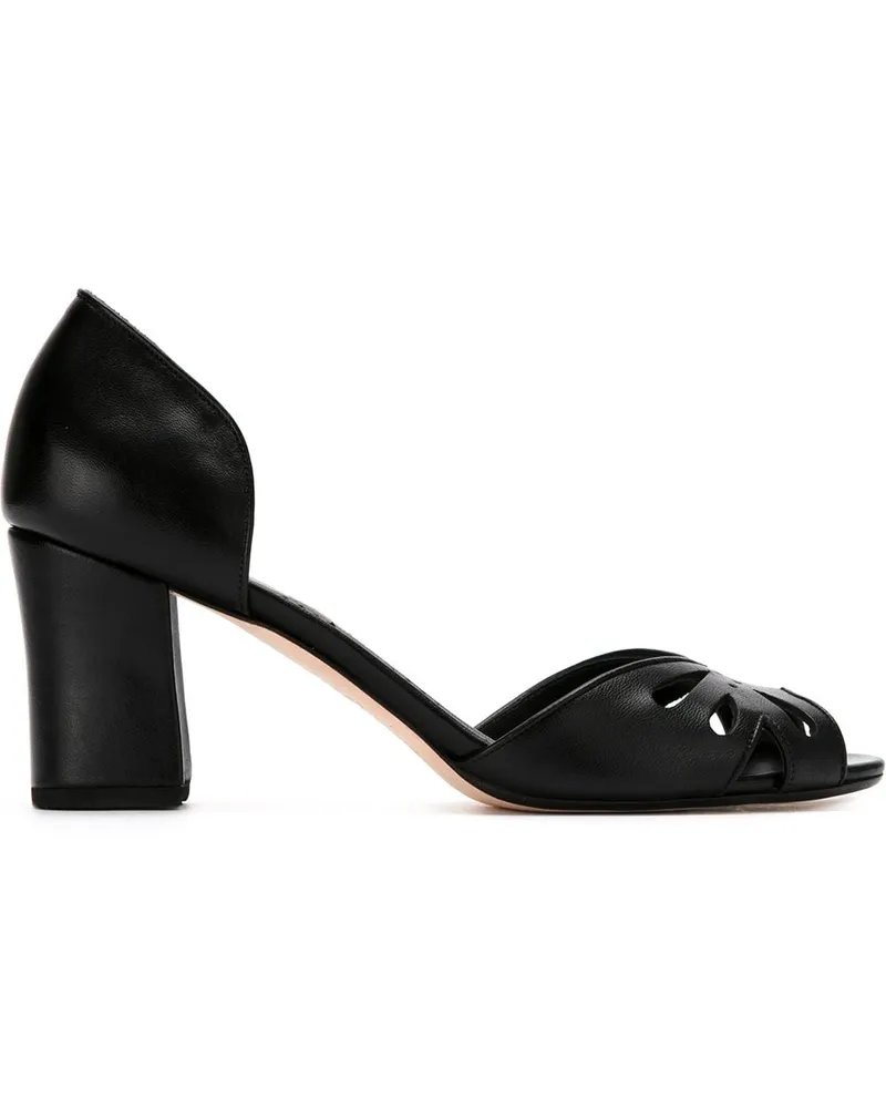 Sarah Chofakian Verzierte Peeptoe-Pumps - Schwarz Schwarz