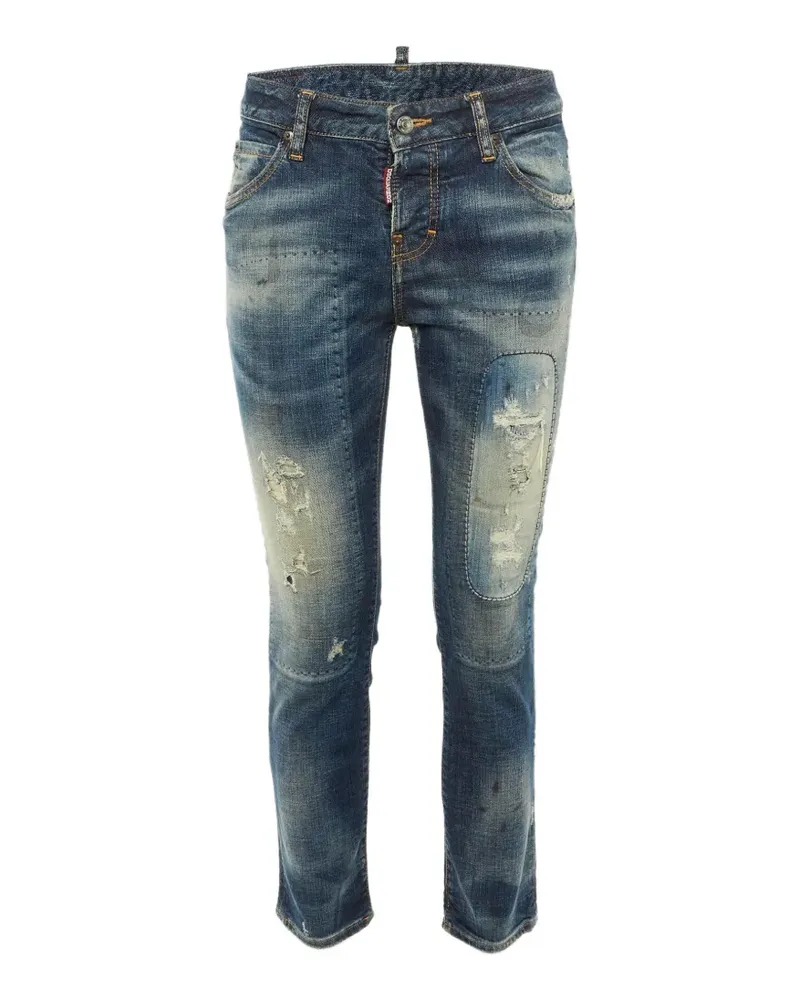 Dsquared2 Slim-Fit-Jeans im Distressed-Look - Blau Blau
