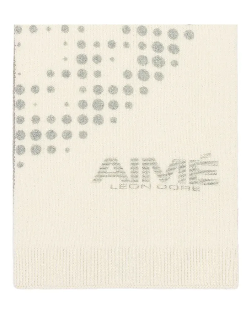 Aimé Leon Dore NEW BALANCE geo-print wool scarf - Nude Nude
