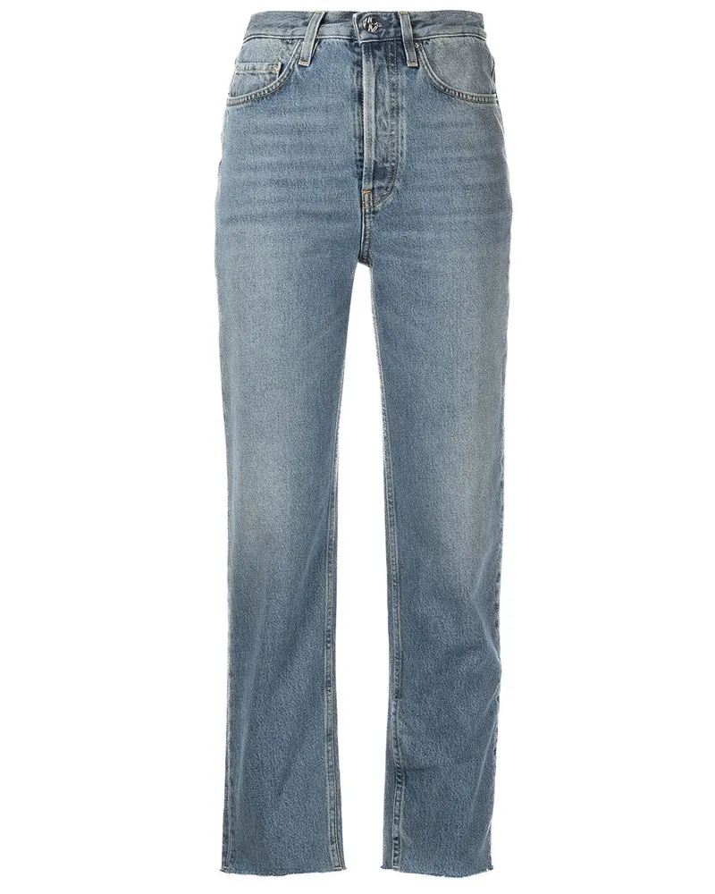 Totême Gerade Cropped-Jeans - Blau Blau