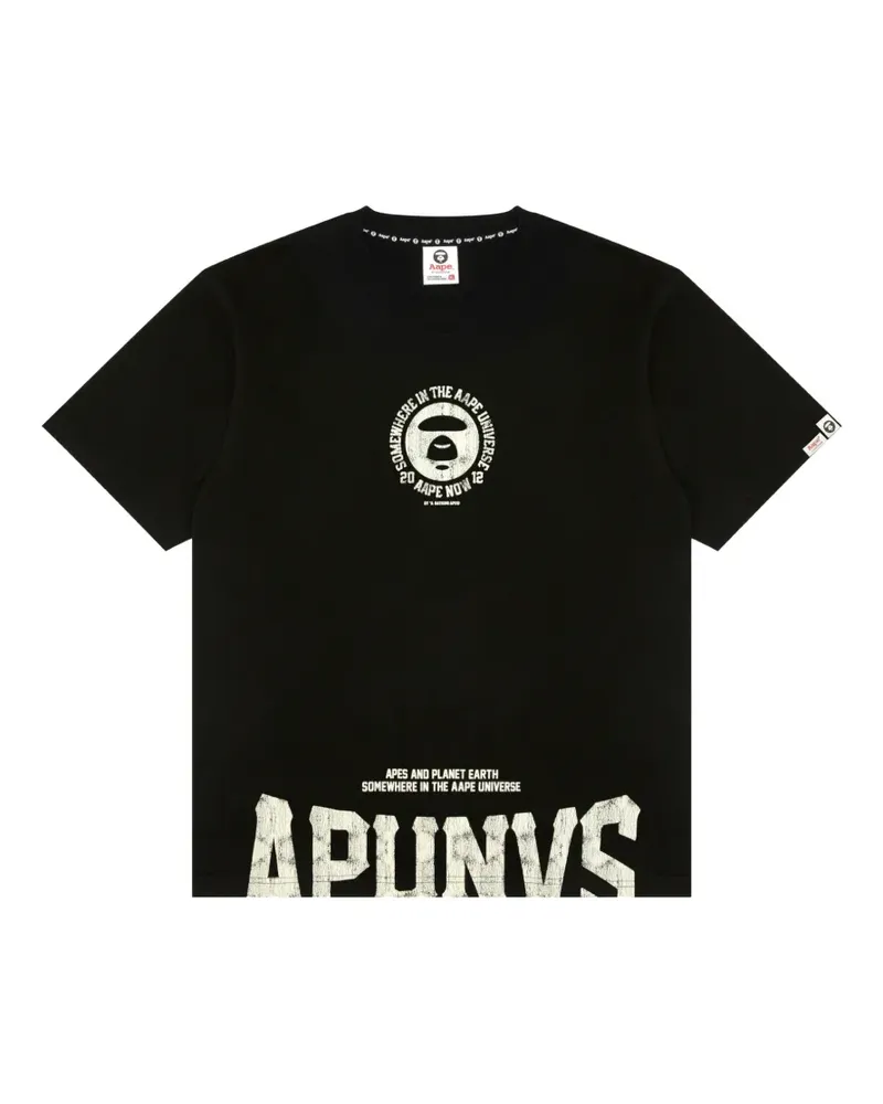 BAPE T-Shirt mit Logo-Print - Schwarz Schwarz