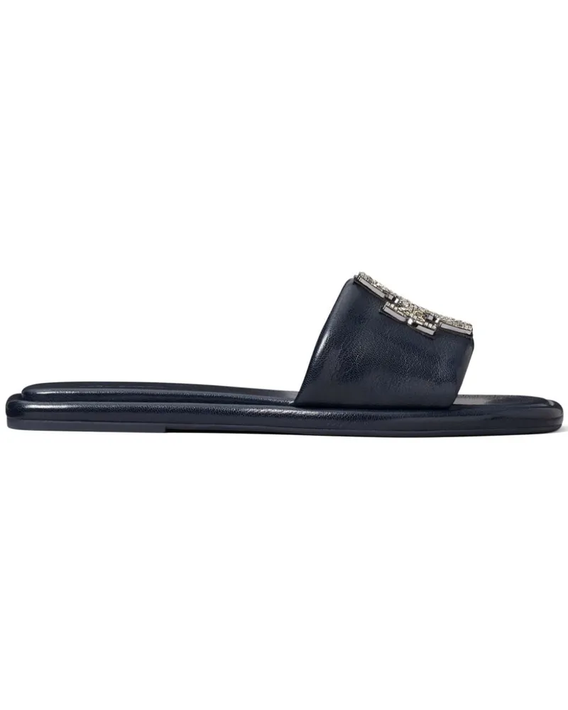 Tory Burch Double T Deco Sport Pantoletten - Blau Blau