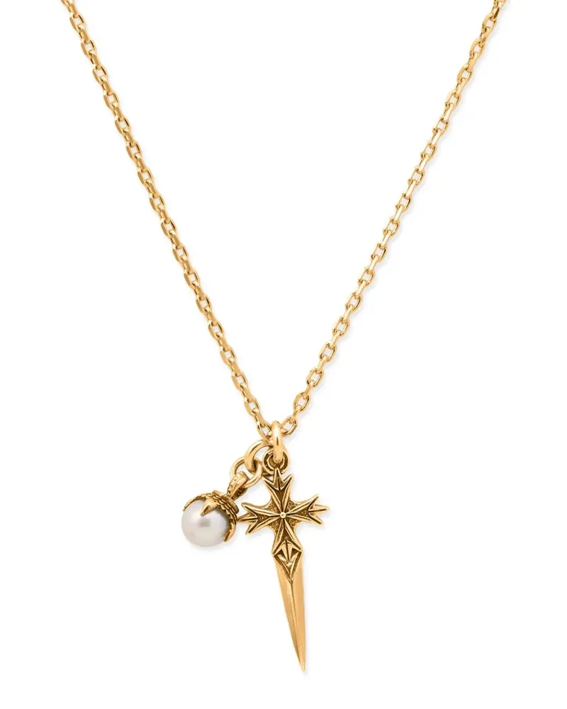 Emanuele Bicocchi Pugnale+Pearl Halskette - Gold Gold