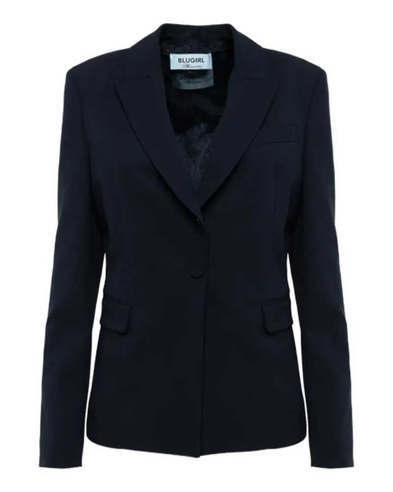 Blumarine peak-lapel single-breasted blazer - Schwarz Schwarz