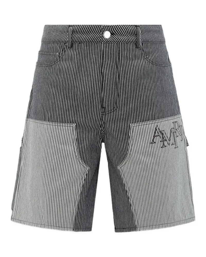 Amiri striped carpenter shorts - Schwarz Schwarz
