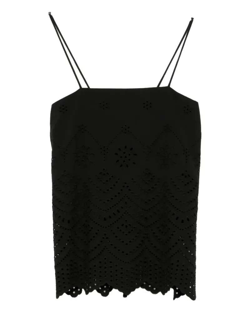 Bambah Eyelet Tanktop - Schwarz Schwarz