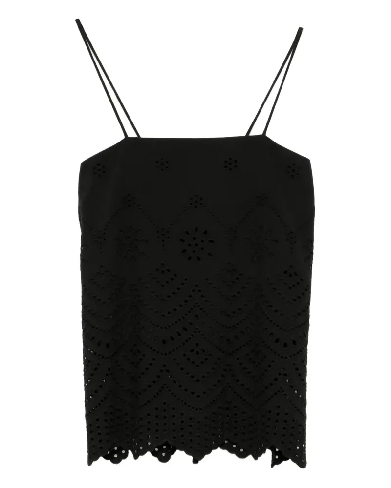 Bambah Eyelet Tanktop - Schwarz Schwarz
