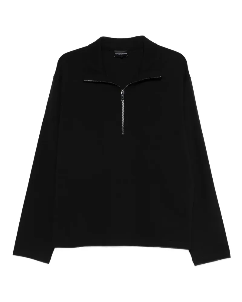 Emporio Armani zip-up sweater - Schwarz Schwarz