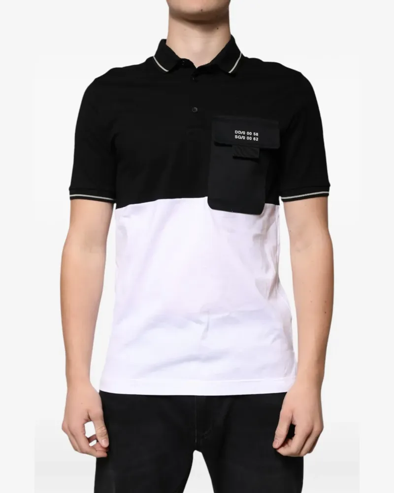 Dolce & Gabbana chest-pocket polo shirt - Schwarz Schwarz