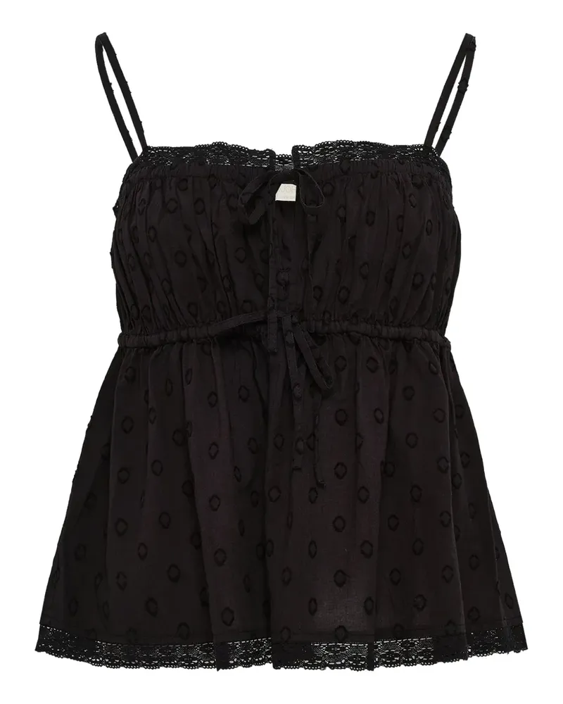 Ulla Johnson lace-trimmed embroidered blouse - Schwarz Schwarz