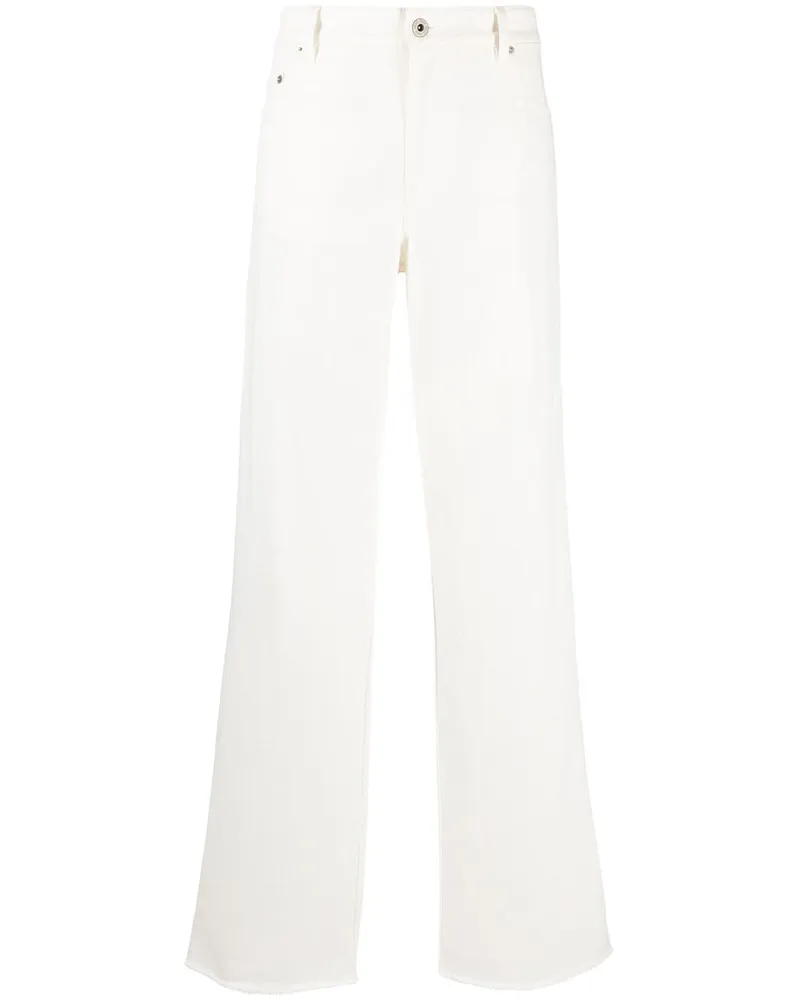 Miu Miu Jeans mit weitem Bein - Weiß Weiß