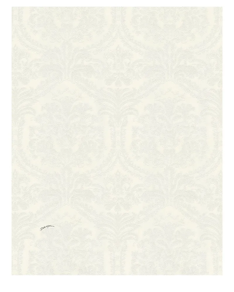 Dolce & Gabbana Tapete mit Barock-Print - Weiß Weiß