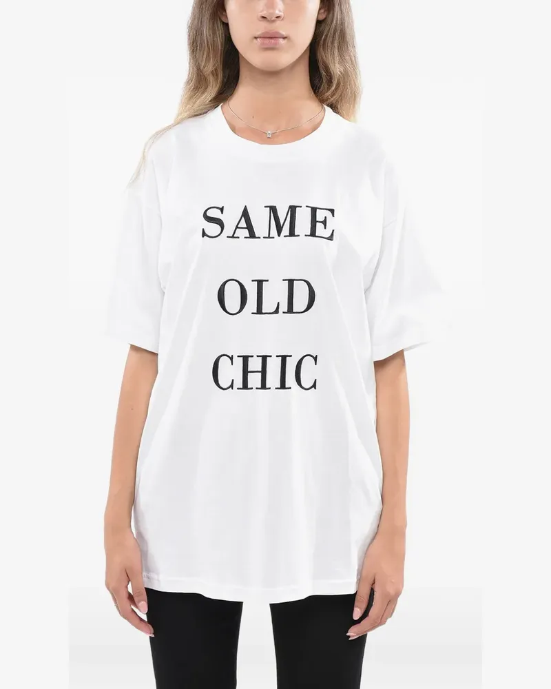 Moschino T-Shirt mit Logo - Weiß Weiß
