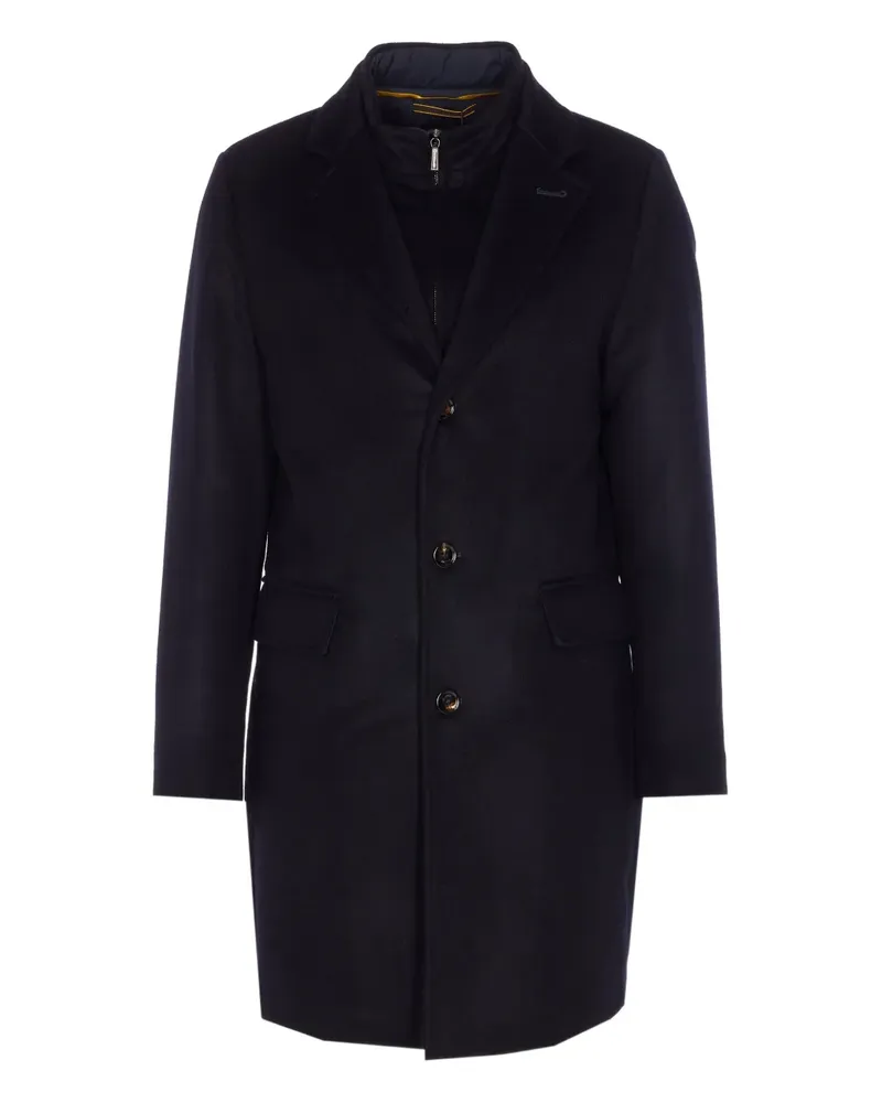 MOORER Mantel im Layering-Look - Blau Blau