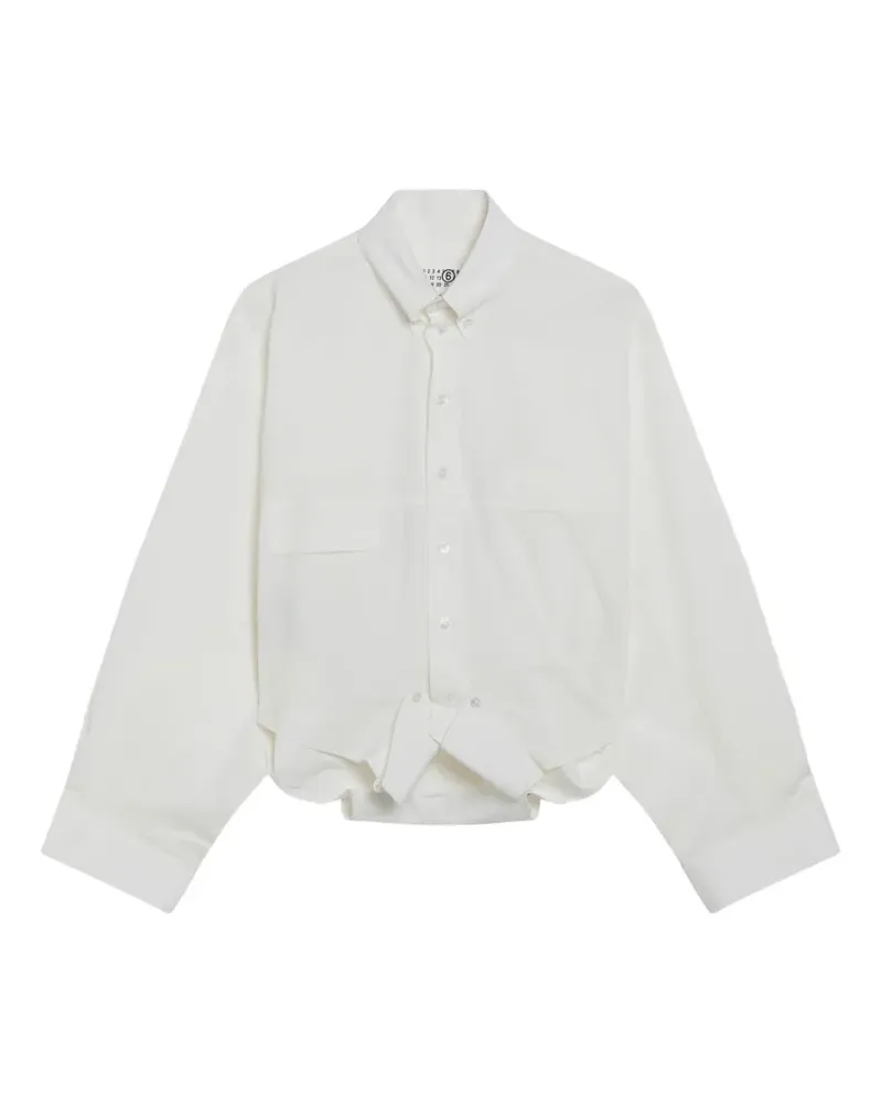 Maison Margiela asymmetric poplin shirt - Weiß Weiß